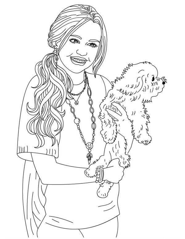 Desenho deHannah Montana 7 para colorir