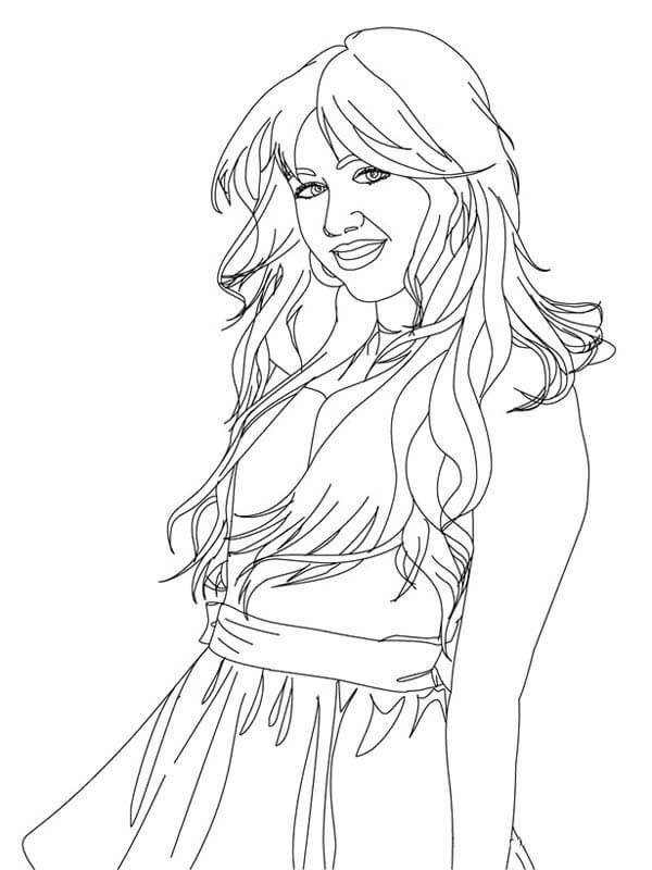 Desenho deHannah Montana 9 para colorir