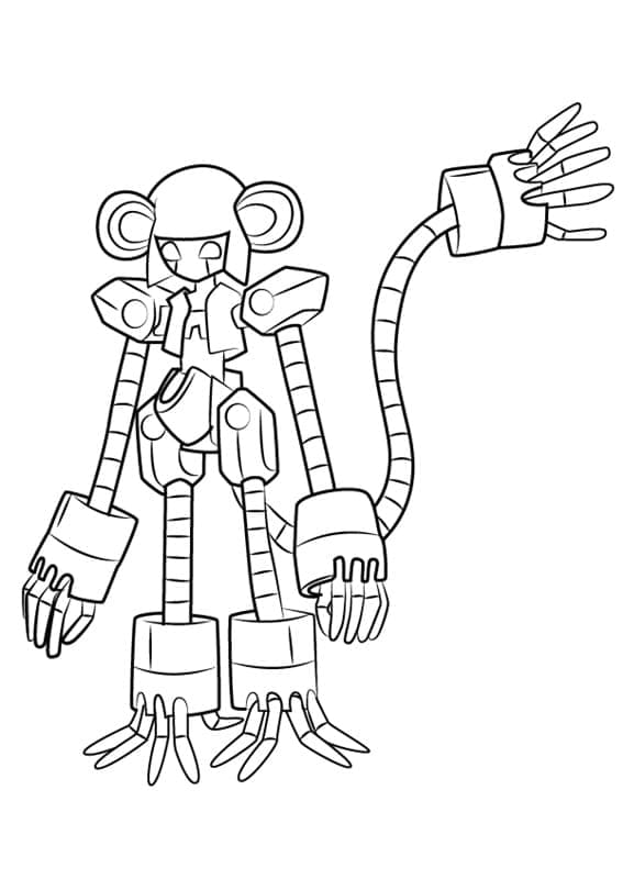 Desenho deHanumonkey Medabots para colorir