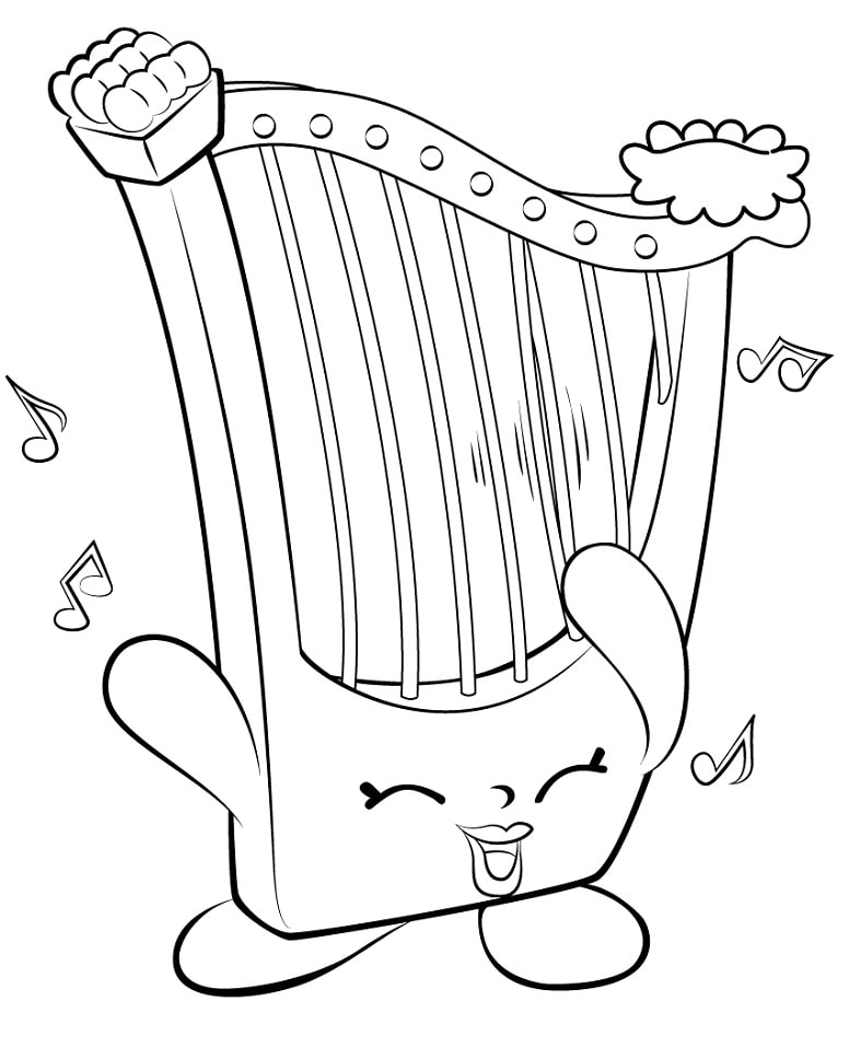 Desenho deHarpa Fofa 1 para colorir