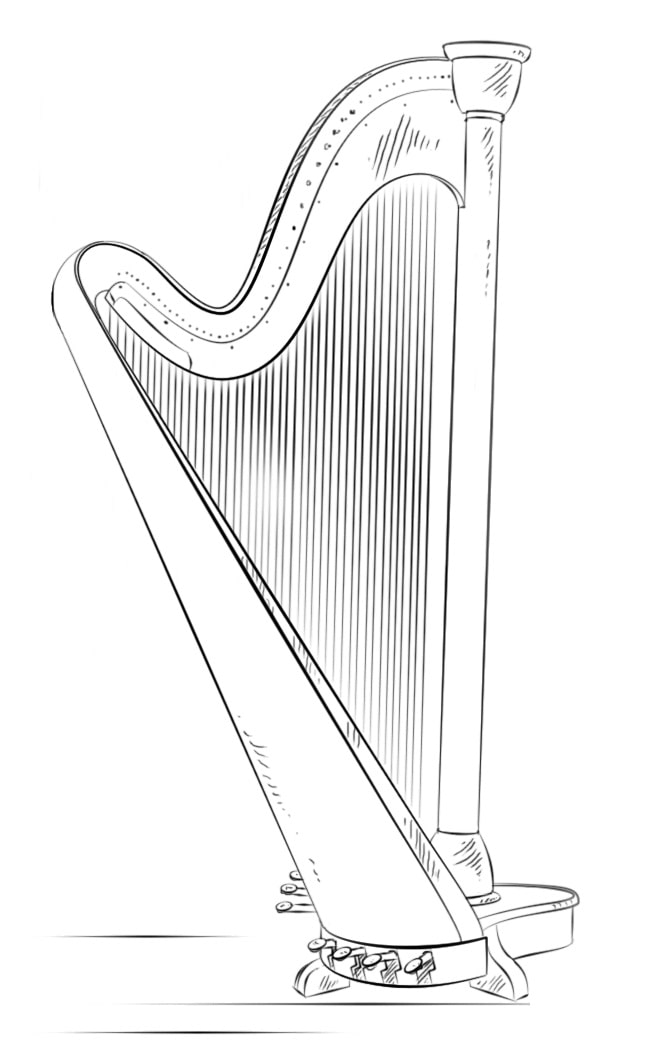 Desenho deHarpa Maravilhosa 4 para colorir