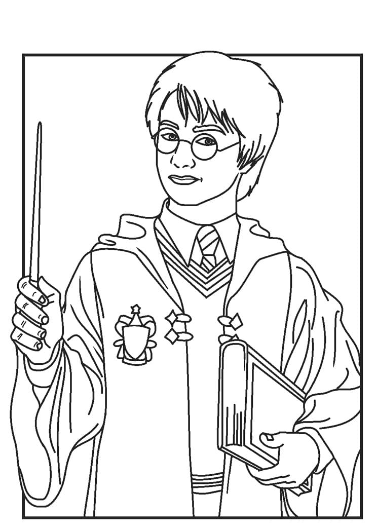 Desenho de Harry Potter 13 para colorir