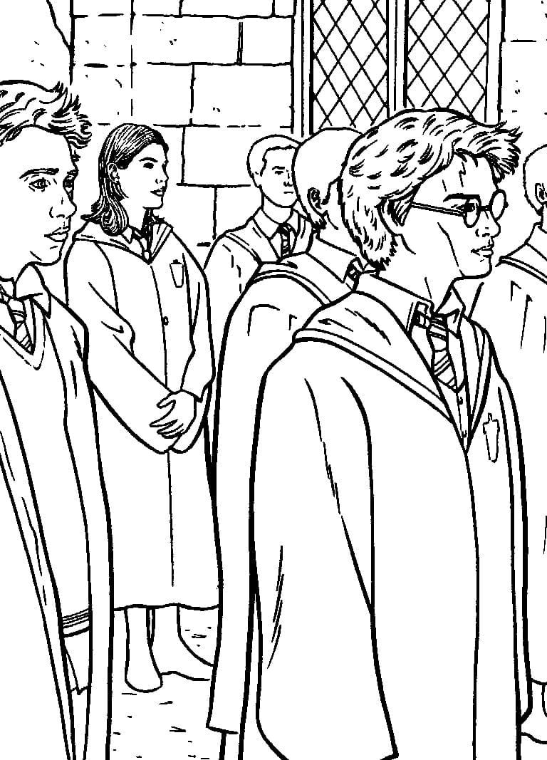 Desenho de Harry Potter 5 para colorir