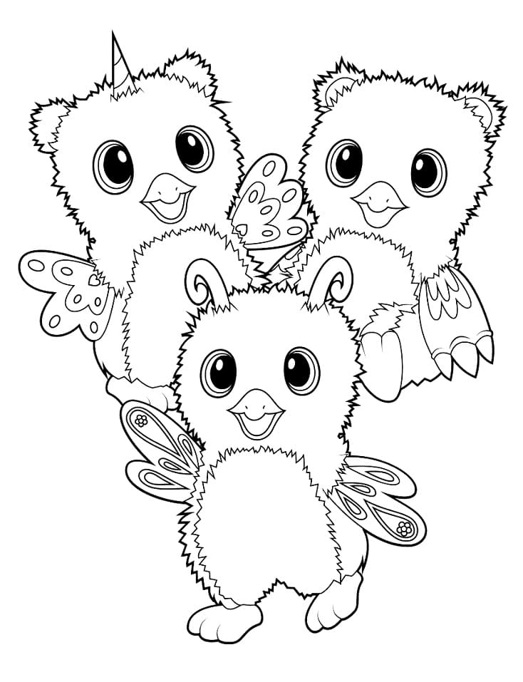 Desenho deHatchimals 4 para colorir