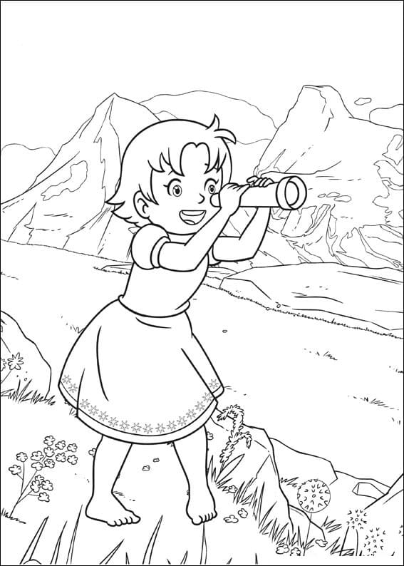 Desenhos de Heidi para colorir