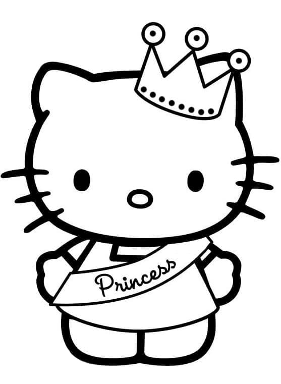 Desenho de Hello Kitty 2 para colorir