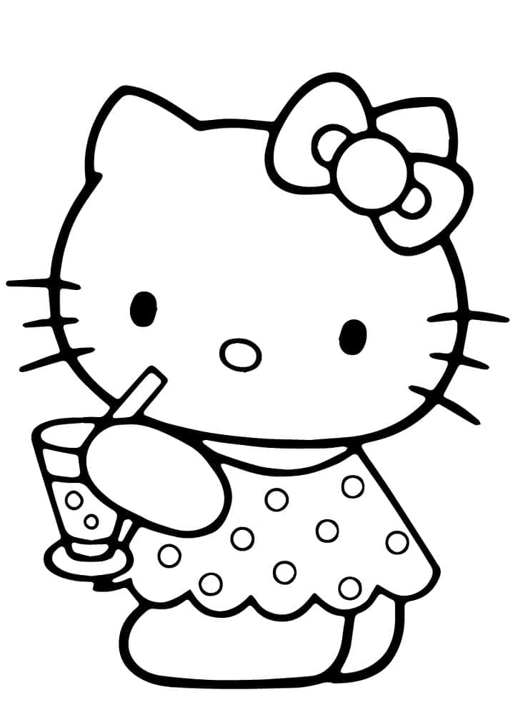 Desenho de Hello Kitty 4 para colorir