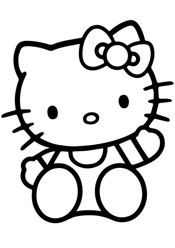 Desenho de Hello Kitty Adorável para colorir