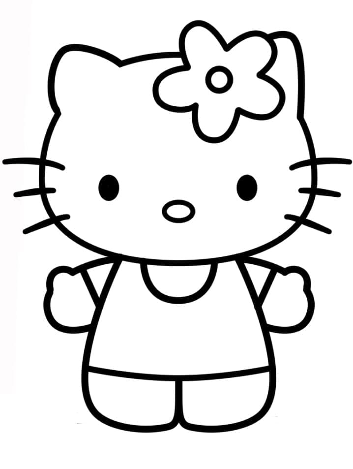 Desenho de Hello Kitty Fácil para colorir