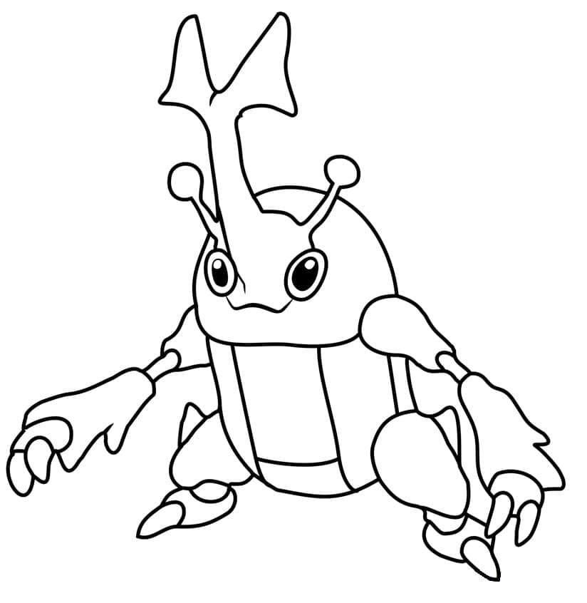 Desenho deHeracross Pokemon para colorir