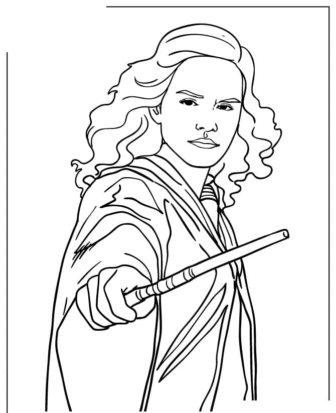 Desenho deHermione Granger 4 para colorir