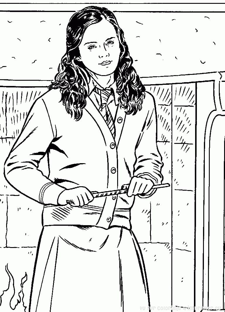 Desenho deHermione Granger 5 para colorir