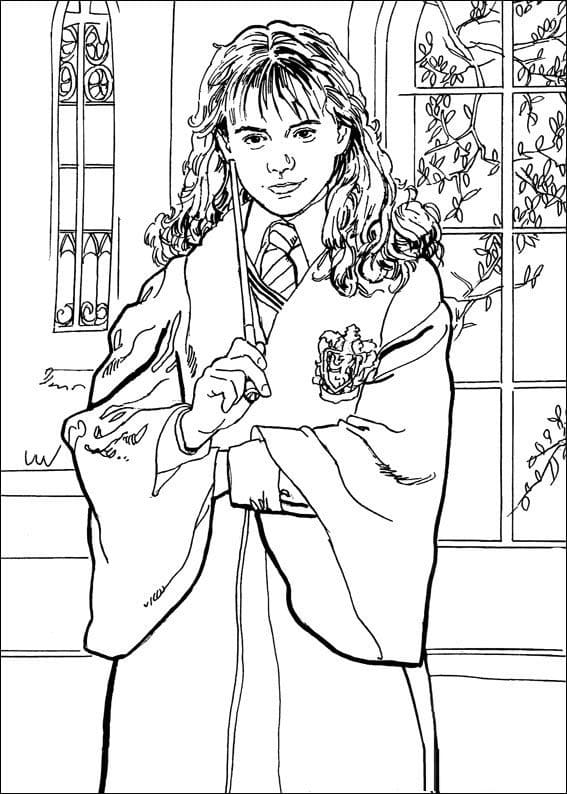 Desenho deHermione Granger 7 para colorir