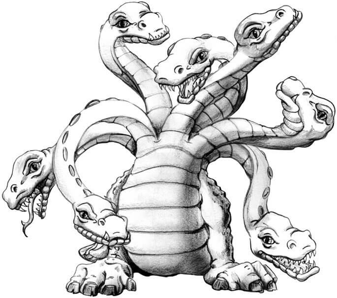 Desenho deHidra Gigante 3 para colorir