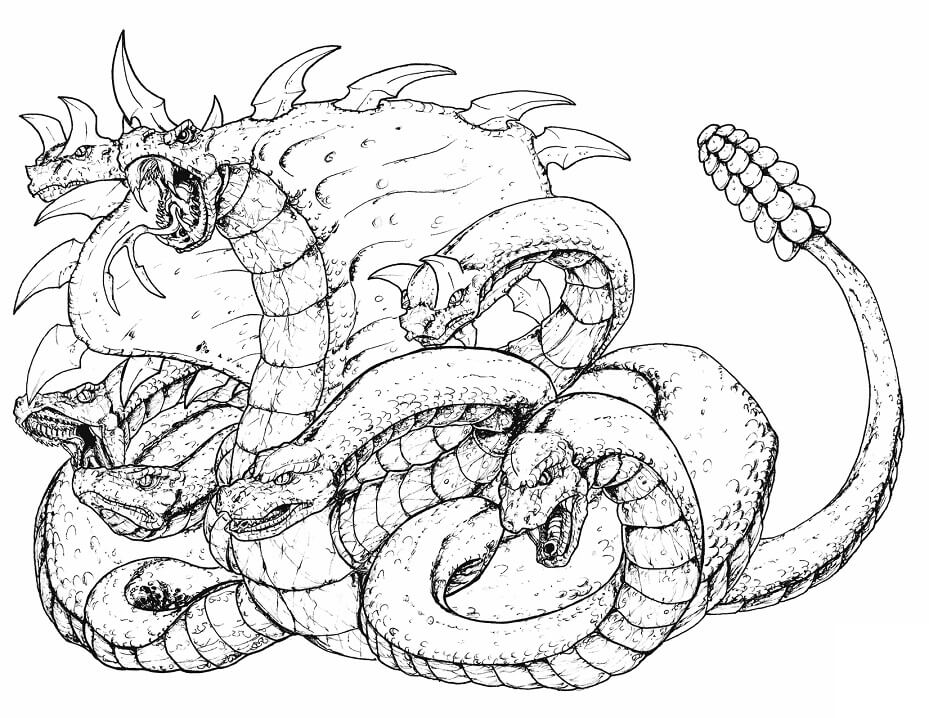 Desenho deHidra Monstro 2 para colorir