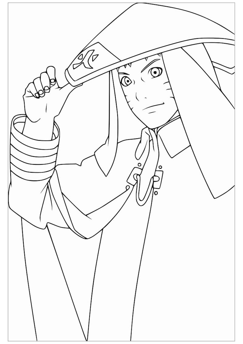 Desenho deHokage Naruto para colorir