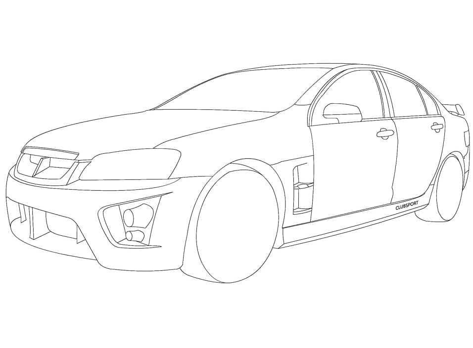 Desenho deHolden HSV Clubsport Carro de Corrida para colorir