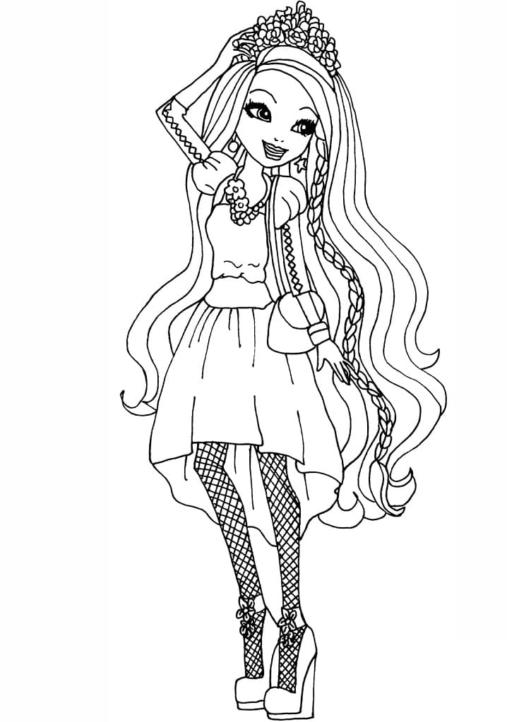 Desenho deHolly O'Hair Ever After High para colorir