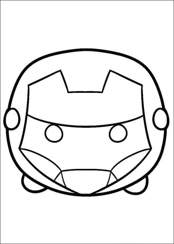 Desenho deHomem de Ferro Tsum Tsum para colorir