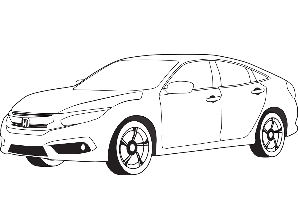 Desenho deHonda Civic para colorir