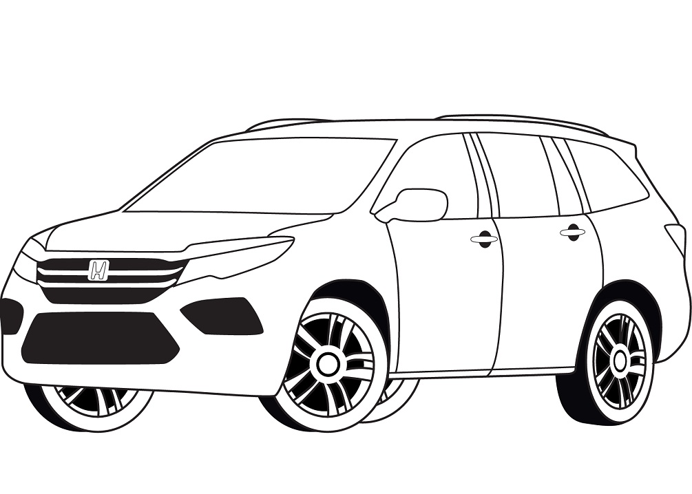 Desenho deHonda Pilot para colorir