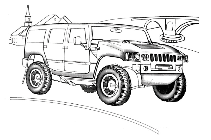 Desenho deHummer H2 para colorir