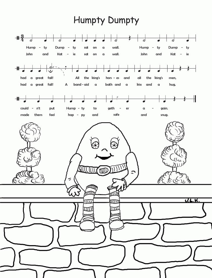 Desenho de Humpty Dumpty 14 para colorir