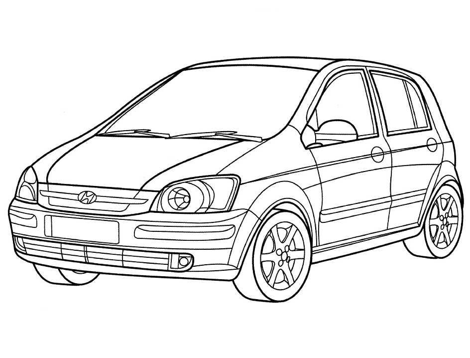 Desenho deHyundai Getz para colorir