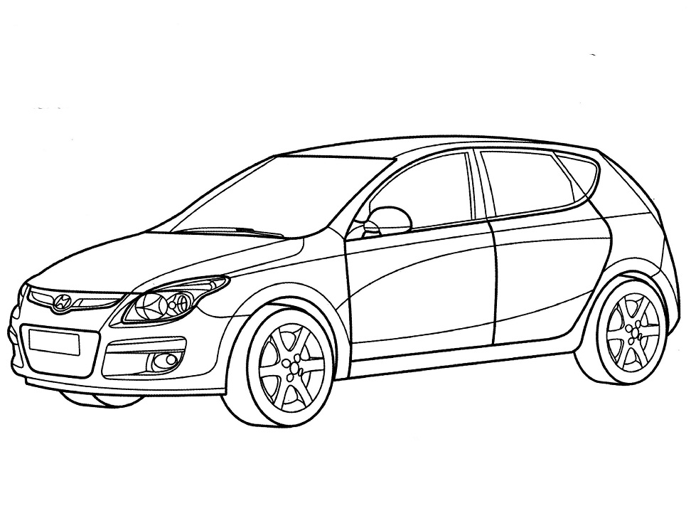 Desenho deHyundai I30 para colorir