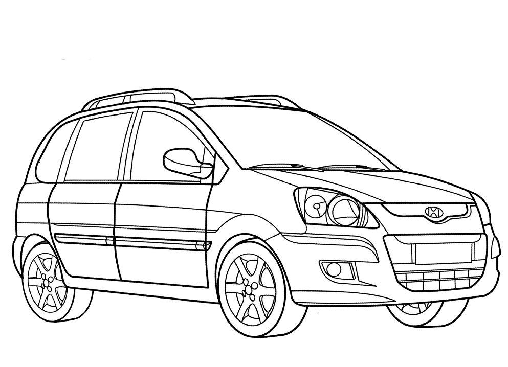 Desenho deHyundai Matrix para colorir