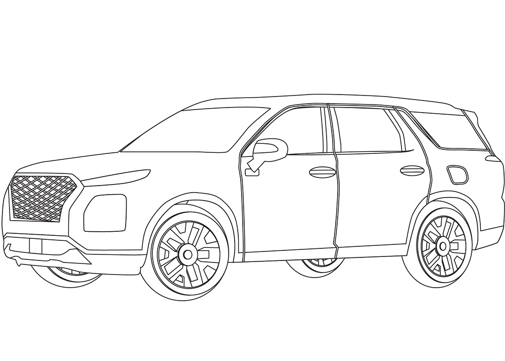 Desenho deHyundai Palisade para colorir