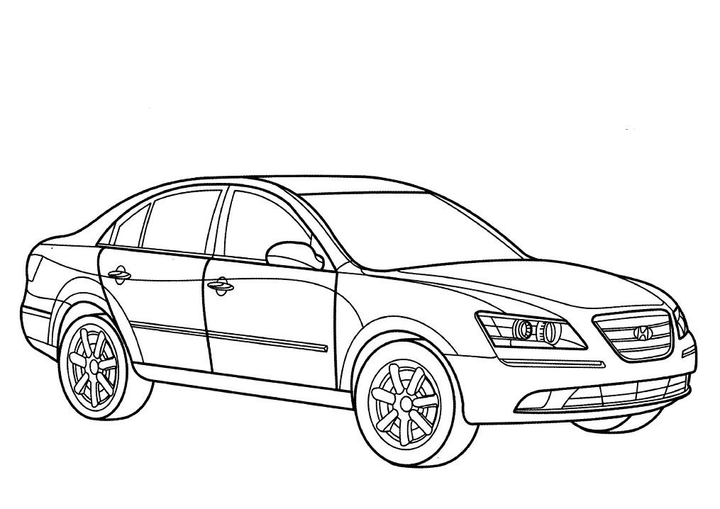 Desenho deHyundai Sonata para colorir