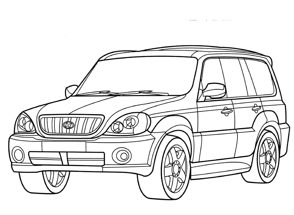 Desenho deHyundai Terracan para colorir