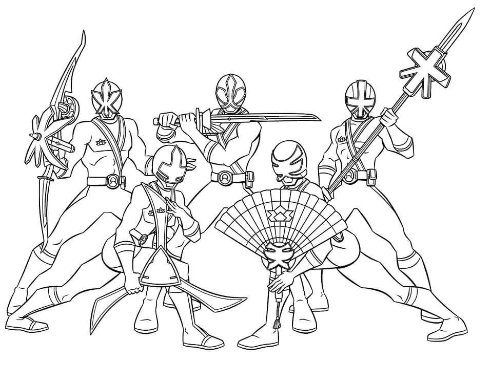 Desenho de Incríveis Power Rangers 1 para colorir