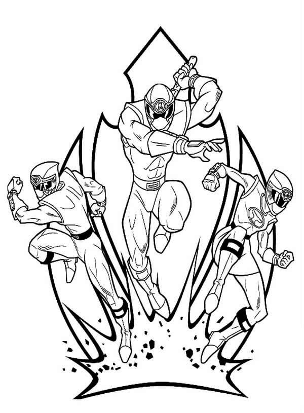 Desenho de Incríveis Power Rangers para colorir