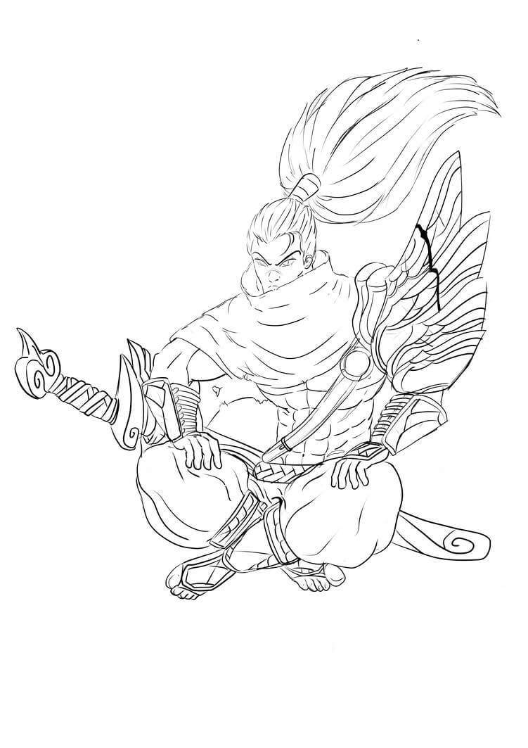 Desenho deIncrível Yasuo 1 para colorir