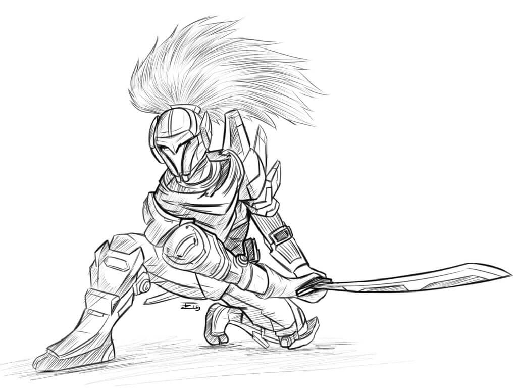 Desenho deIncrível Yasuo 3 para colorir