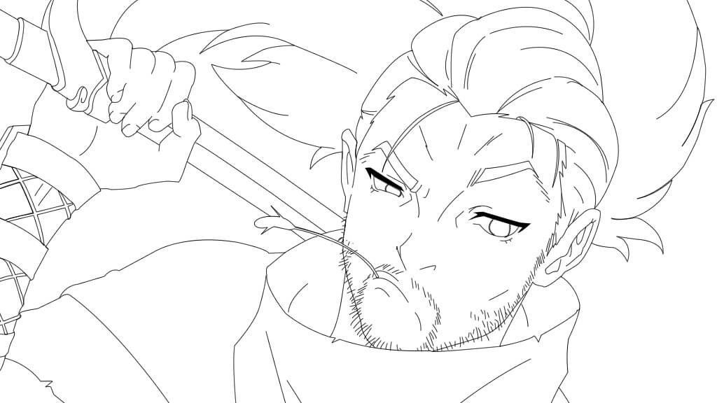 Desenho deIncrível Yasuo 6 para colorir