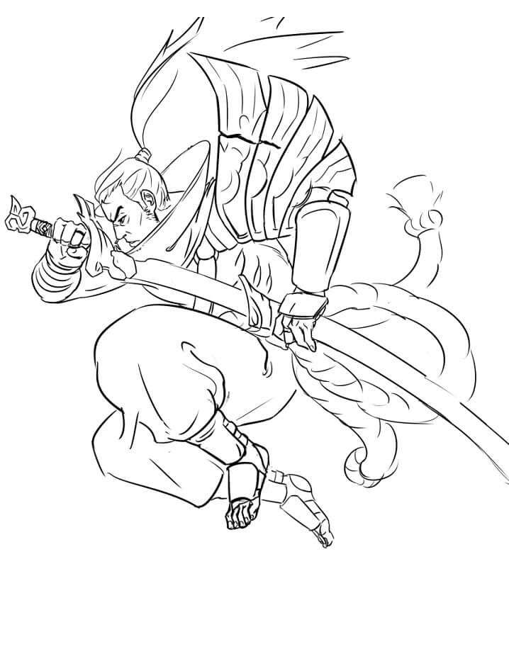 Desenho deIncrível Yasuo para colorir