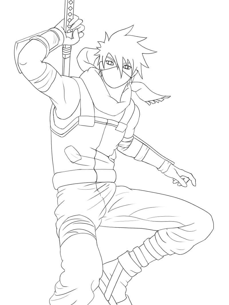 Desenho deIncrível Hatake Kakashi 2 para colorir