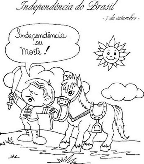 Desenho deIndependência do Brasil 1 para colorir