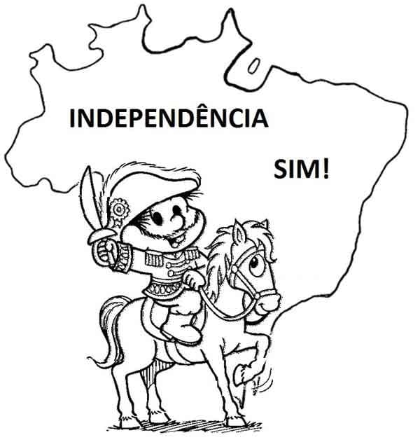 Desenho deIndependência do Brasil 3 para colorir