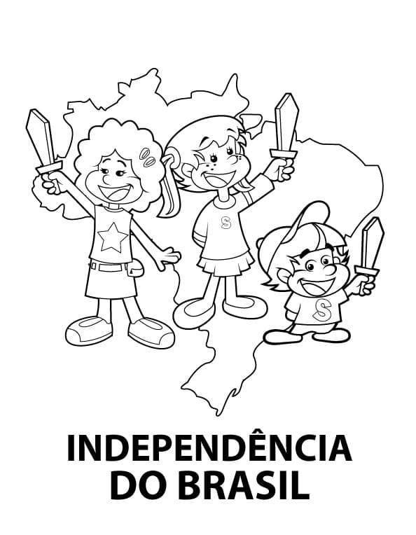 Desenho deIndependência do Brasil 5 para colorir