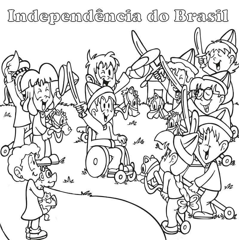 Desenho deIndependência do Brasil 6 para colorir