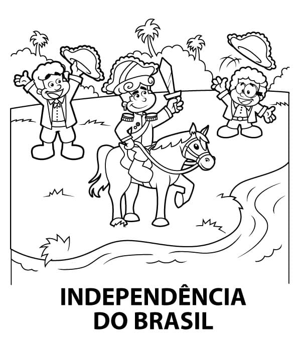 Desenho deIndependência do Brasil para colorir