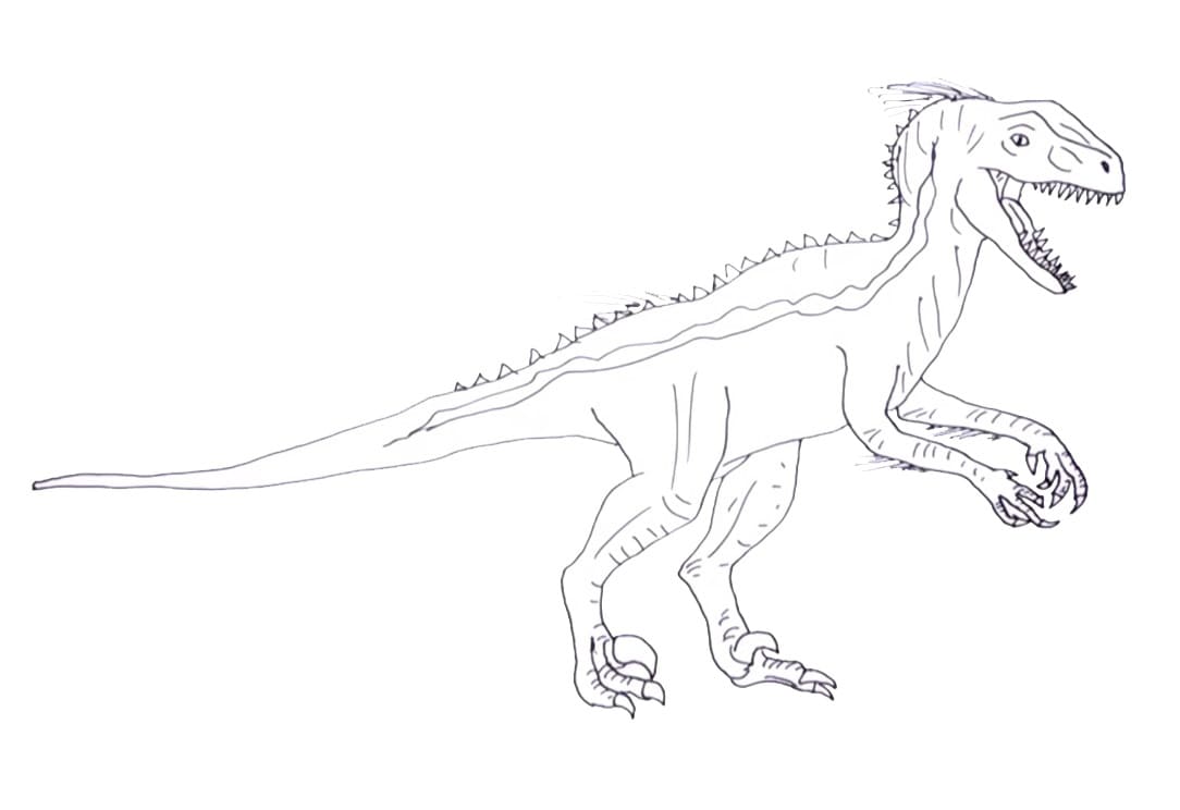 Desenho deIndoraptor 5 para colorir