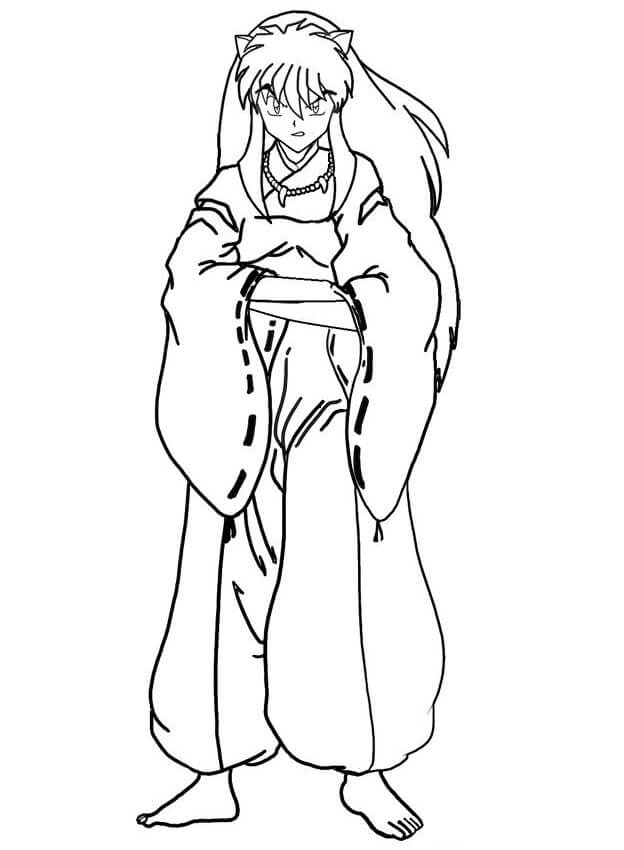 Desenho deInuyasha 1 para colorir