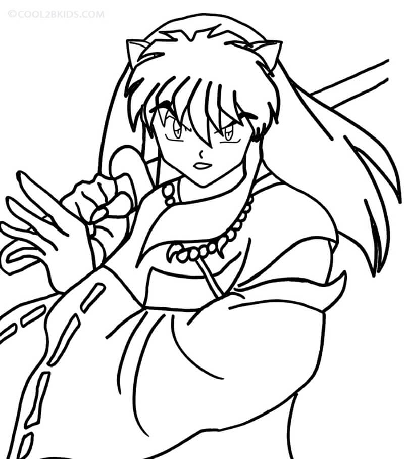 Desenho deInuyasha 10 para colorir