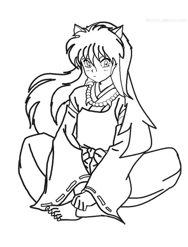 Desenho deInuyasha 2 para colorir