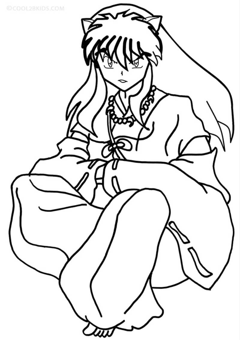 Desenho deInuyasha 3 para colorir